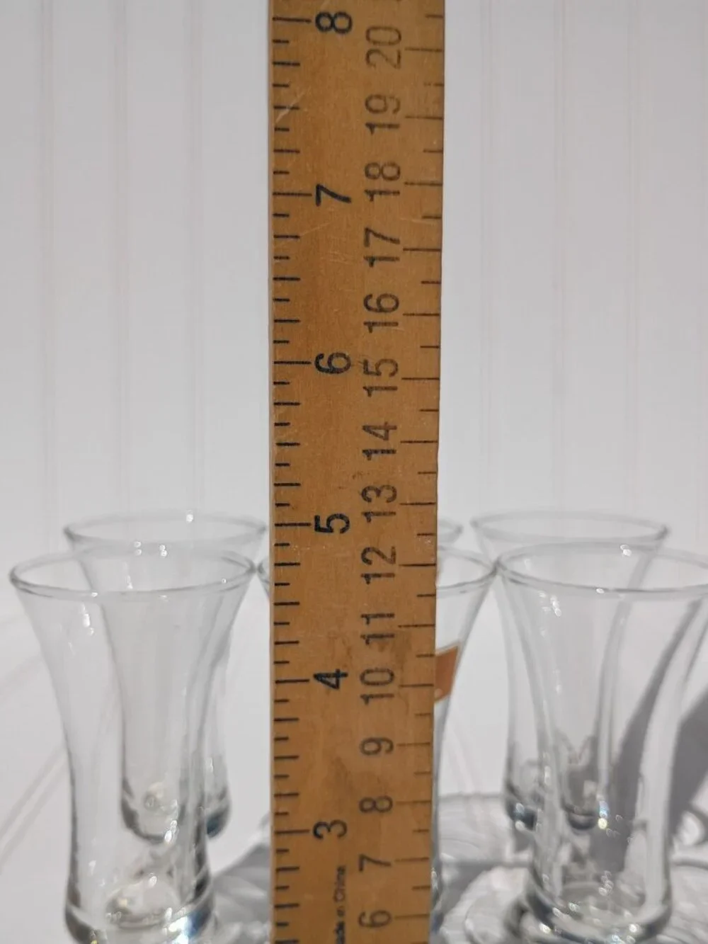 Vintage Genuine Crystal Cordial Glasses Made in England Footed Shot Glass Set
